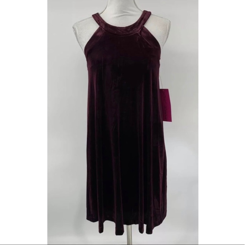 Betsey Johnson NWT Velvet dress tunic 2 purple